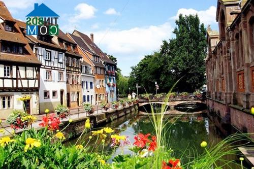 Ảnh Kiến trúc cổ xưa ở phố Colmar yên bình