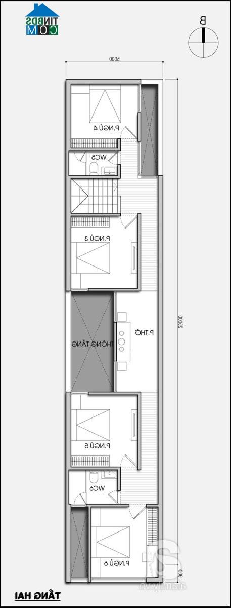 Ảnh Tư vấn thiết kế nhà ống hẹp, dài 25m