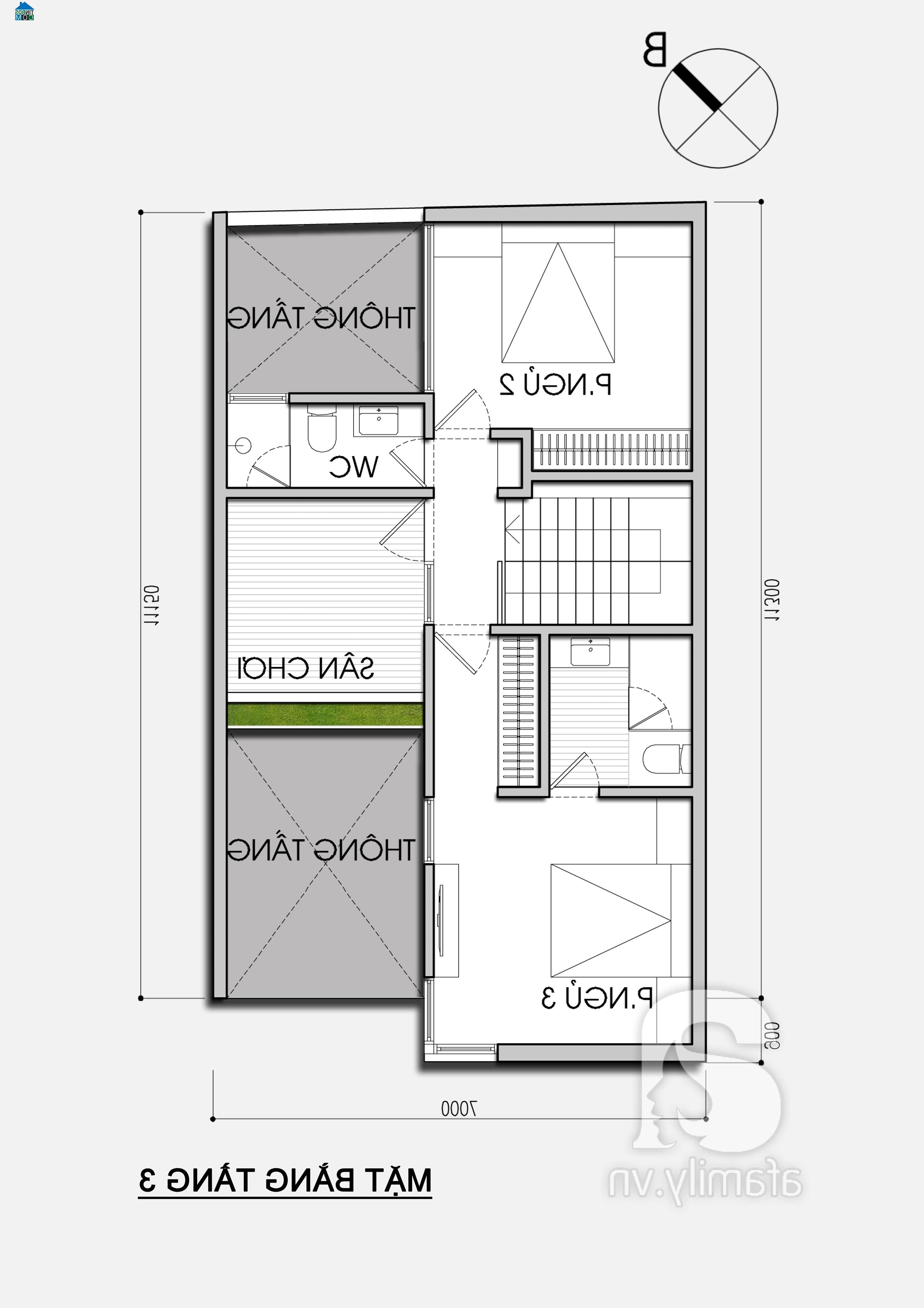 Ảnh Tư vấn thiết kế nhà 3 tầng trên đất hình thang