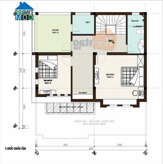 Ảnh Tư vấn thiết kế biệt thự hướng Nam, DT 220m2