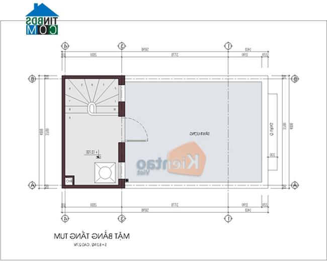 Ảnh Thiết kế nhà chia lô diện tích 4x6m