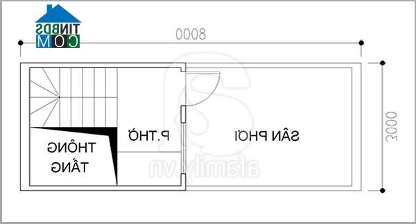 Ảnh Tư vấn thiết kế nhà 2,5 tầng, DT 3m x 8m