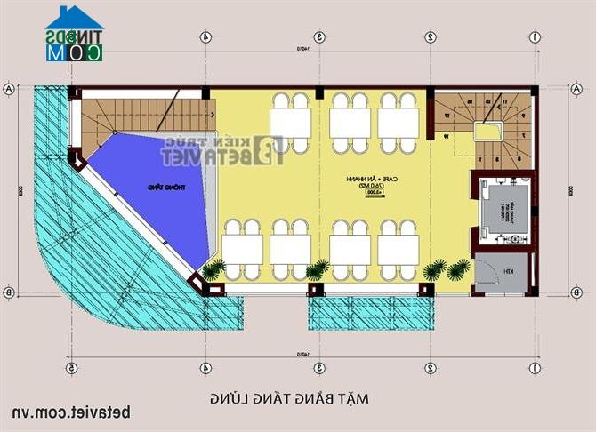 Ảnh Thiết kế nhà 5 tầng kinh doanh kết hợp văn phòng