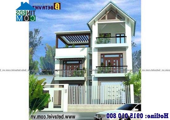 Ảnh Tư vấn thiết kế nhà 2,5 tầng trên đất hình thang