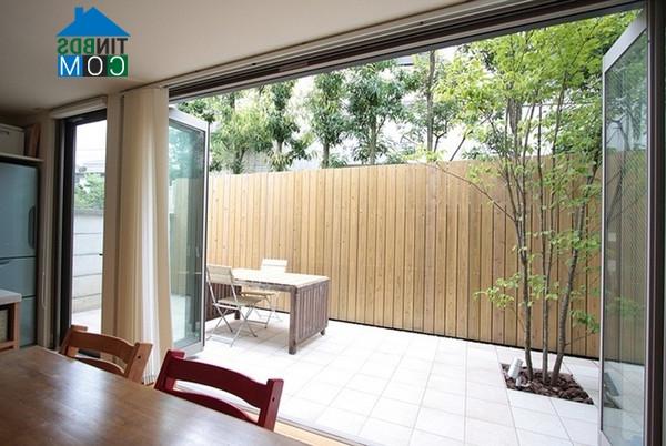 Ảnh Tư vấn thiết kế nhà 3 tầng nhiều khoảng xanh, DT 8x13,3m