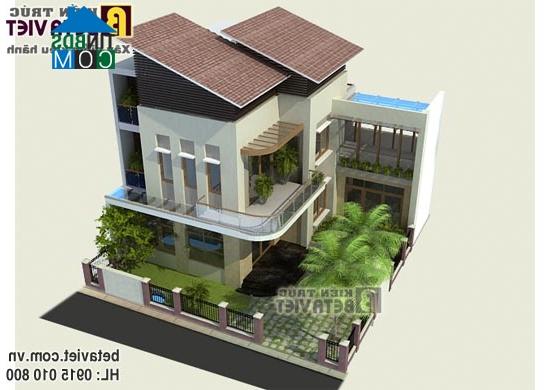 Ảnh Biệt thự 3 tầng hiện đại trên đất vuông