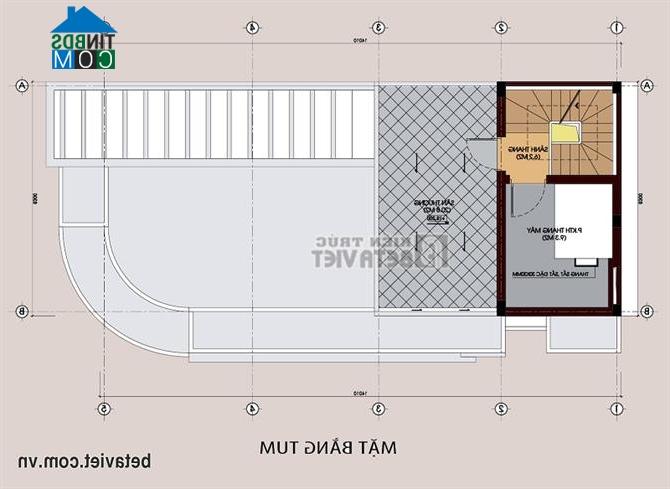 Ảnh Thiết kế nhà 5 tầng kinh doanh kết hợp văn phòng