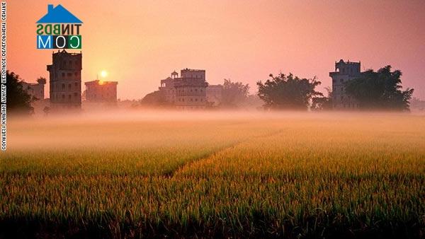 Ảnh Kiến trúc có một không hai của tháp canh Khai Bình