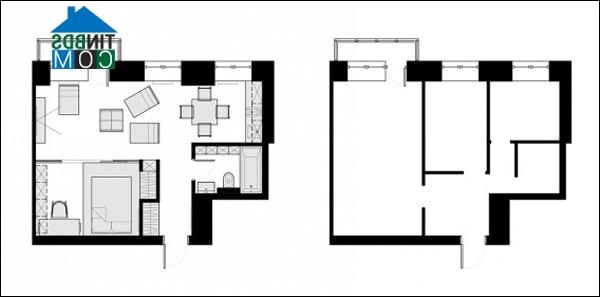 Ảnh Thiết kế căn hộ 38m² tiện nghi, thoải mái