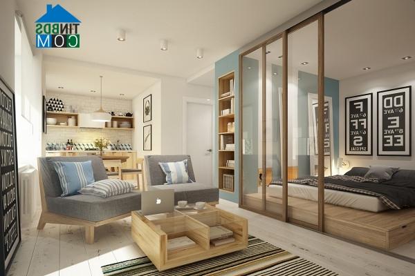 Ảnh Thiết kế căn hộ 38m² tiện nghi, thoải mái