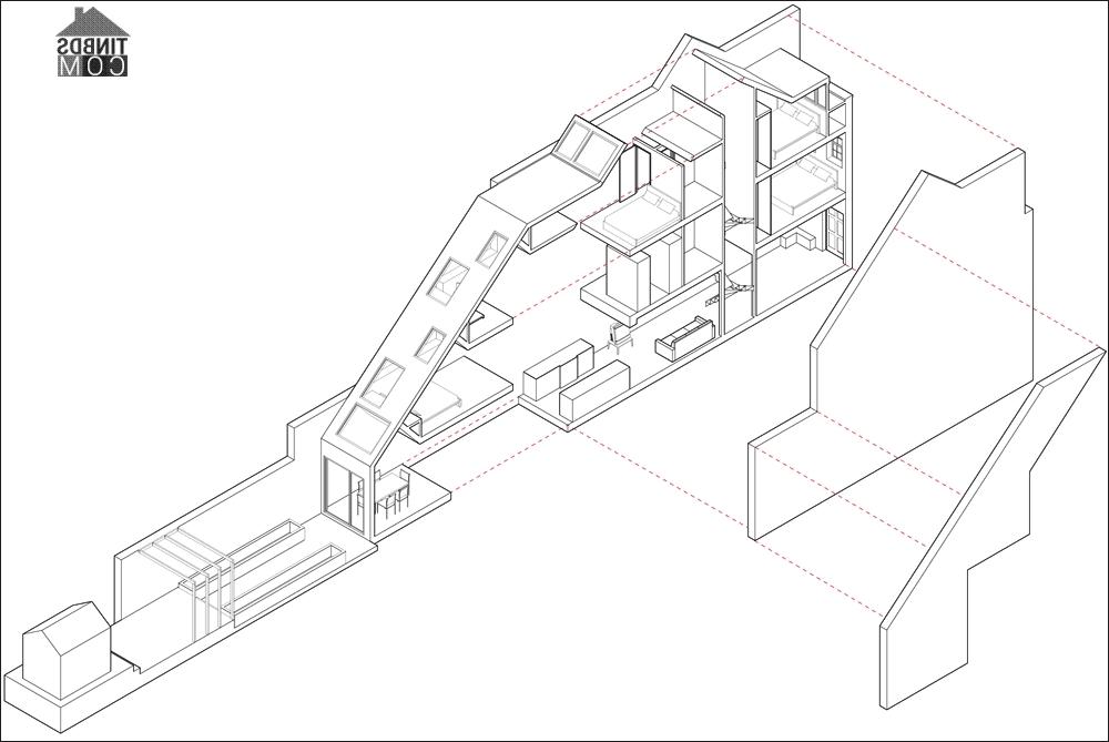 Bản thiết kế chi tiết của ngôi nhà siêu mỏng