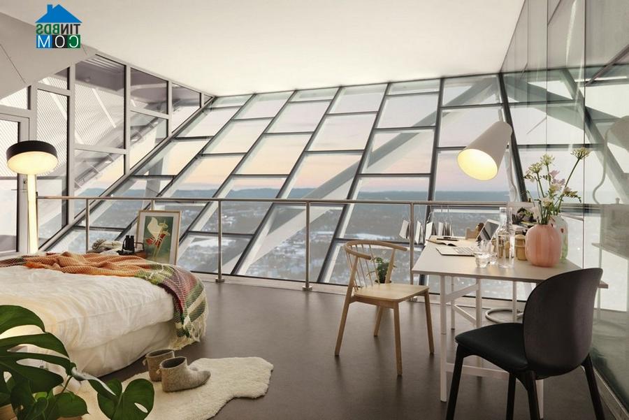 Ảnh Ngắm penthouse sang trọng trên đỉnh tháp tại khu trượt tuyết Holmenkollen