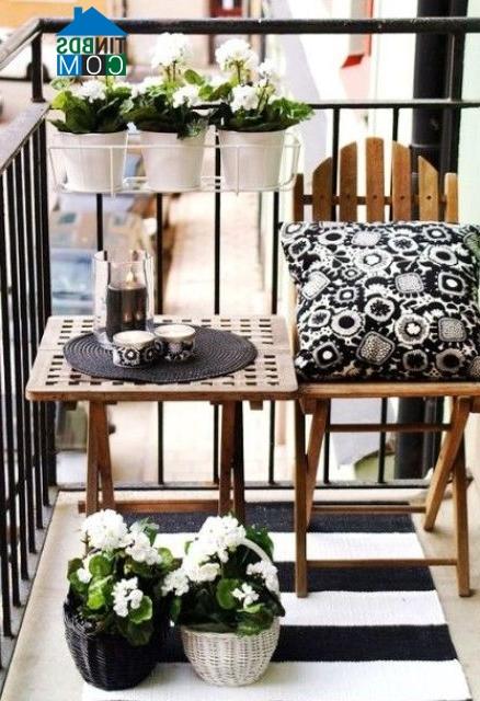 Ảnh Bài trí ban công nhỏ tuyệt đẹp cho nhà phố
