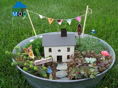 Ảnh Khu vườn mini làm đẹp nhà mùa Giáng Sinh