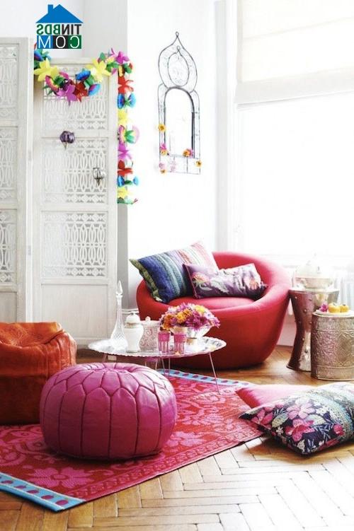 Ảnh Không gian phóng khoáng với phong cách nội thất Bohemian