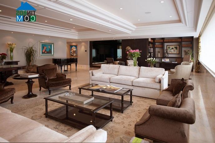 Ảnh Ngôi nhà hiện đại đẹp hoàn hảo với nội thất cổ điển