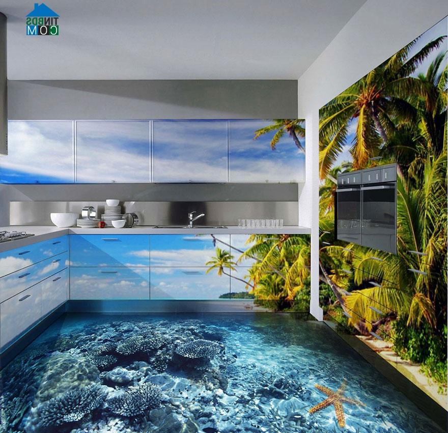 Ảnh Biến ngôi nhà thành đại dương với sàn nhà 3D