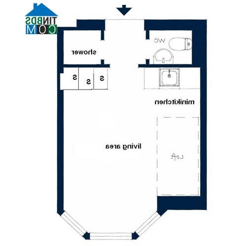 Image ảnh Thiết kế thông minh và hiện đại của căn hộ 21m2