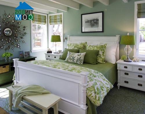 Ảnh Phòng ngủ rộng hơn nhờ biết tận dụng màu sắc