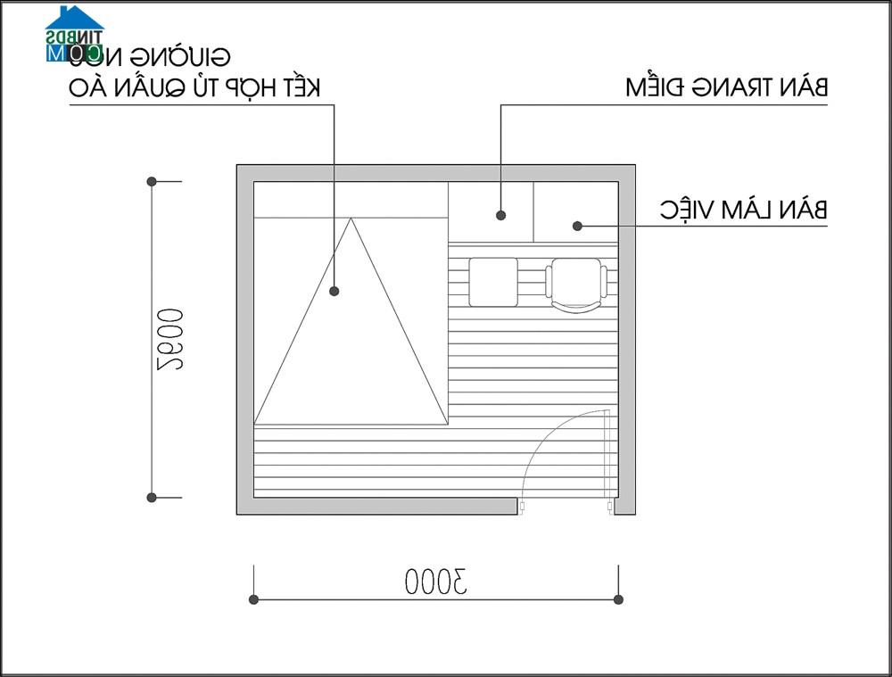 Sơ đồ mặt bằng tư vấn phương án 2