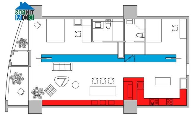 Ảnh Căn hộ sau khi cải tạo có không gian thoáng đẹp