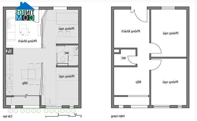 Ảnh "Giải cứu" căn hộ 60 m2 bức bí, thiếu sáng