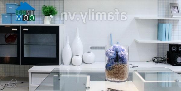 Ảnh Khéo dùng màu pastel cho phòng khách dịu mát