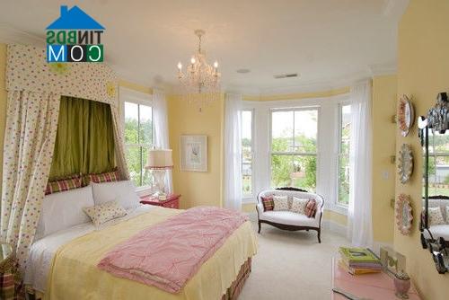 Ảnh Phòng ngủ rộng hơn nhờ biết tận dụng màu sắc