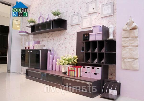 Ảnh Khéo dùng màu pastel cho phòng khách dịu mát