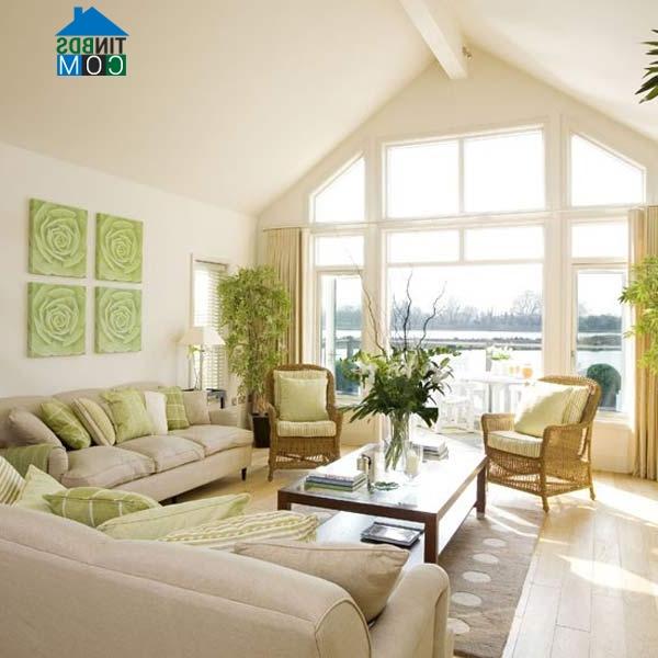 Ảnh Vài chiêu cho phòng khách ngày hè bừng sức sống