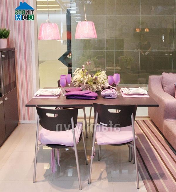 Ảnh Khéo dùng màu pastel cho phòng khách dịu mát