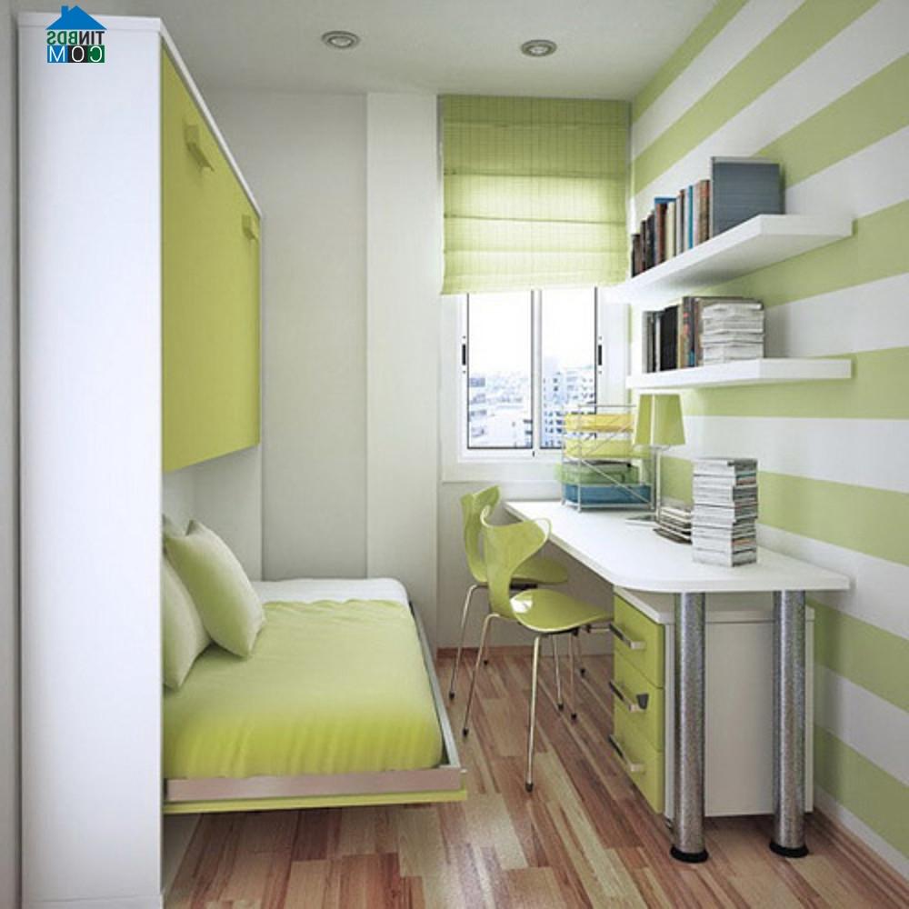 Bàn làm việc màu xanh lơ rất hợp cho người mệnh Mộc.