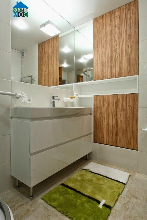 Ảnh Bức tường gương độc đáo trong căn hộ 34m2