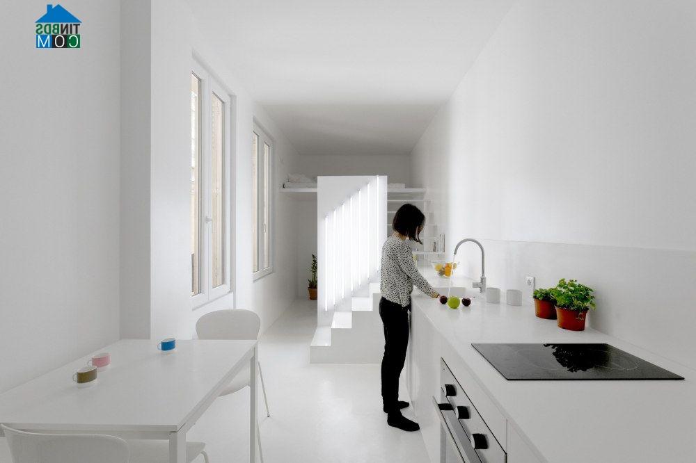 Ảnh Phân vùng không gian bằng ánh sáng trong căn hộ 20m2