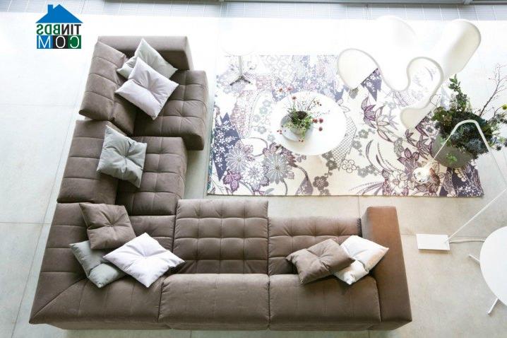 Thảm sàn với sắc hoa cổ điển cho phòng khách thanh lịch