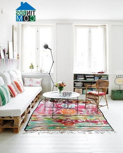 Ảnh Tái sử dụng gỗ hàng làm ghế sofa