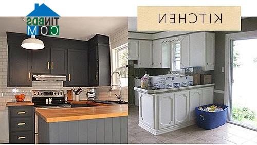 Ảnh Phòng bếp ấn tượng, sang trọng hơn với gam màu cơ bản