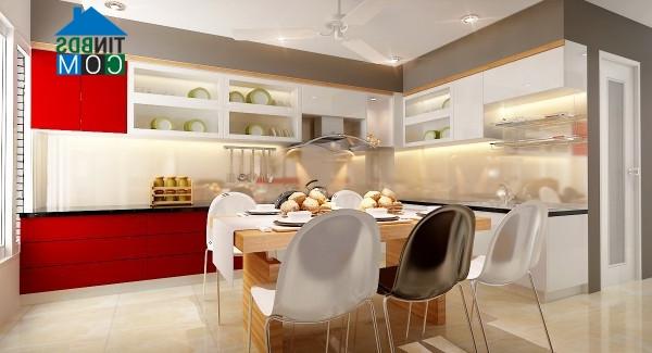 Ảnh Gian bếp hiện đại và cá tính nhờ cách phối màu