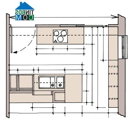 Ảnh Nhà bếp 20m2 tiện lợi