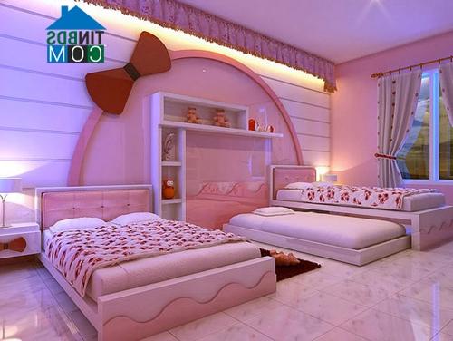 Ảnh Hồng Kitty cho căn phòng lãng mạn