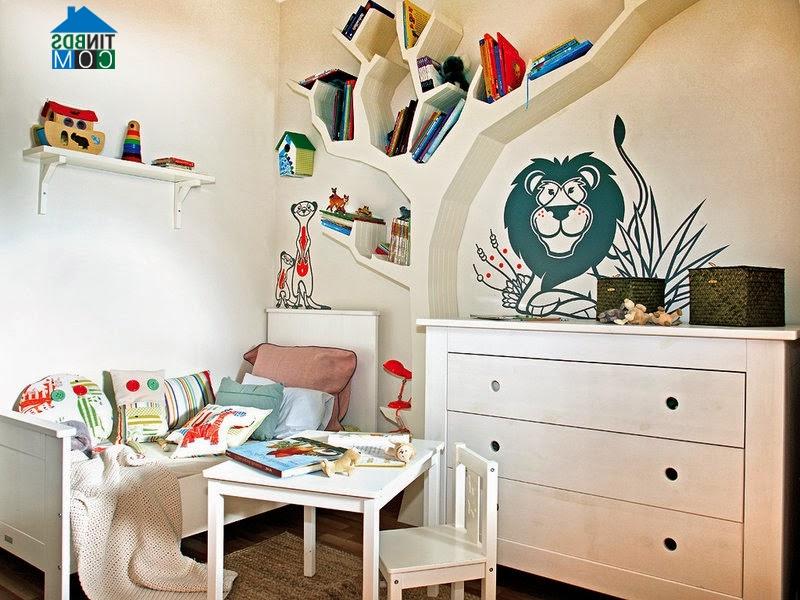Ảnh Vườn thú đáng yêu cho phòng trẻ hơn 10m2