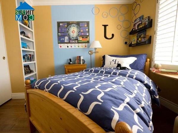 Ảnh Phòng ngủ 10*10m2 cho cậu bé ham đọc sách