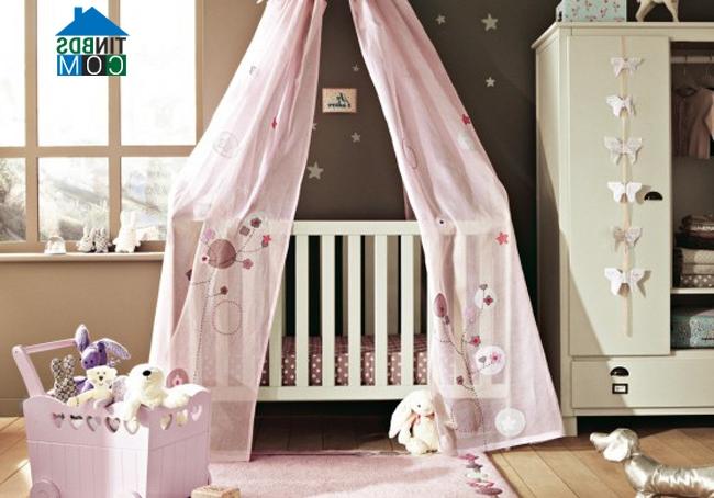 Ảnh Trang trí phòng sơ sinh cực dễ thương