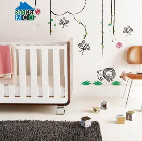 Ảnh Trang trí tường phòng của bé bằng decal sinh động
