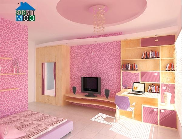 Ảnh Phòng của bé với giấc mơ màu tím