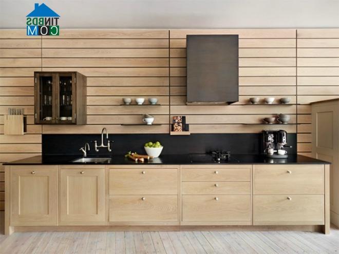 Phòng bếp sử dụng gỗ làm vật liệu chủ đạo 