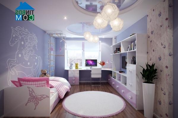 Ảnh Phòng ngủ cực bắt mắt cho bé yêu