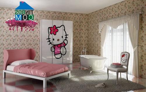 Ảnh Hồng Kitty cho căn phòng lãng mạn
