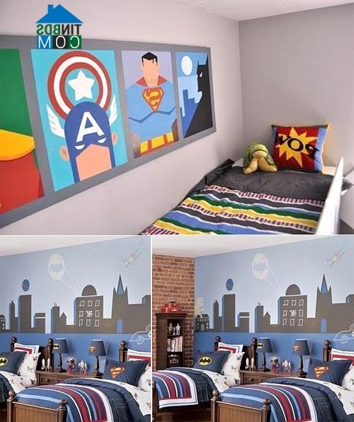 Ảnh Trang trí phòng ngủ cho bé trai cực chất
