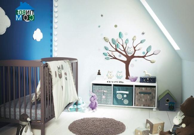 Ảnh Trang trí phòng sơ sinh cực dễ thương